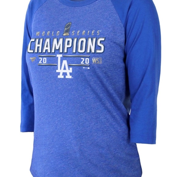 L A  Dodgers Fanatics Women's 2020 World Series Champions Locker Room T-Shirt - Picture 2 of 3